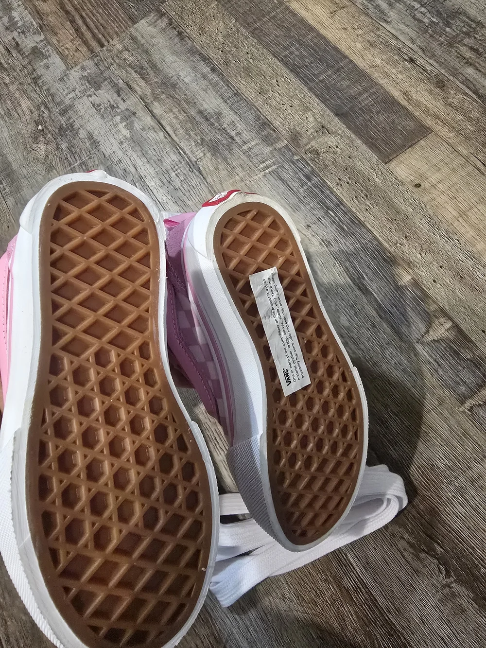 Vans Kids Pink Checkerboard Old Skool Slip-On Sneakers